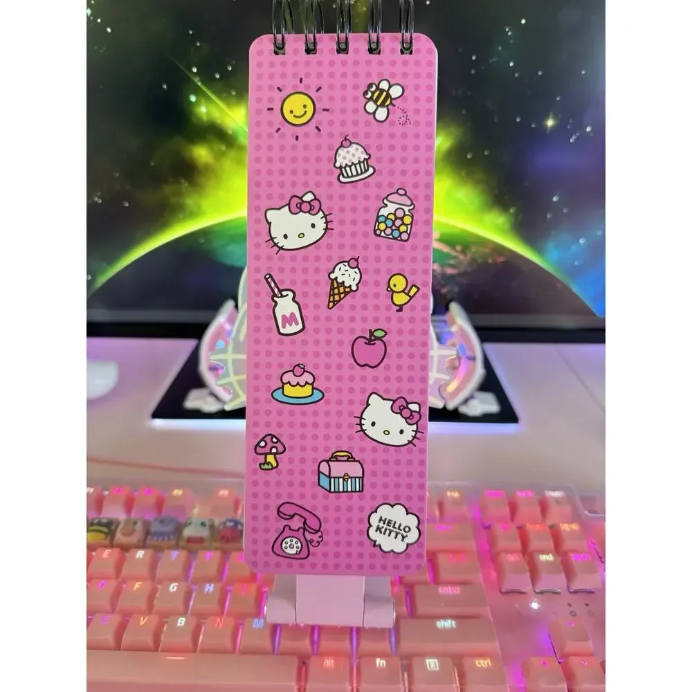 Hello Kitty Notepad Note Pad Icons Pink Long Reporters List Kawaii 2024 Sanrio